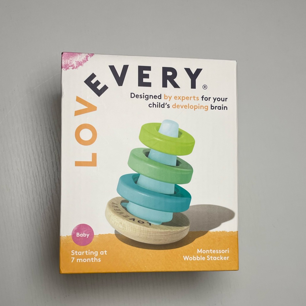 Lovevery Montessori Wobble Stacker NIB